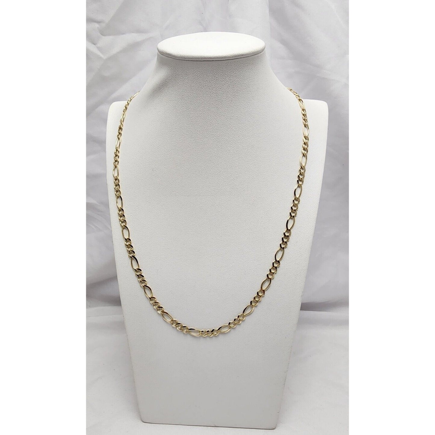 14K Yellow Gold Figaro Link Chain Necklace