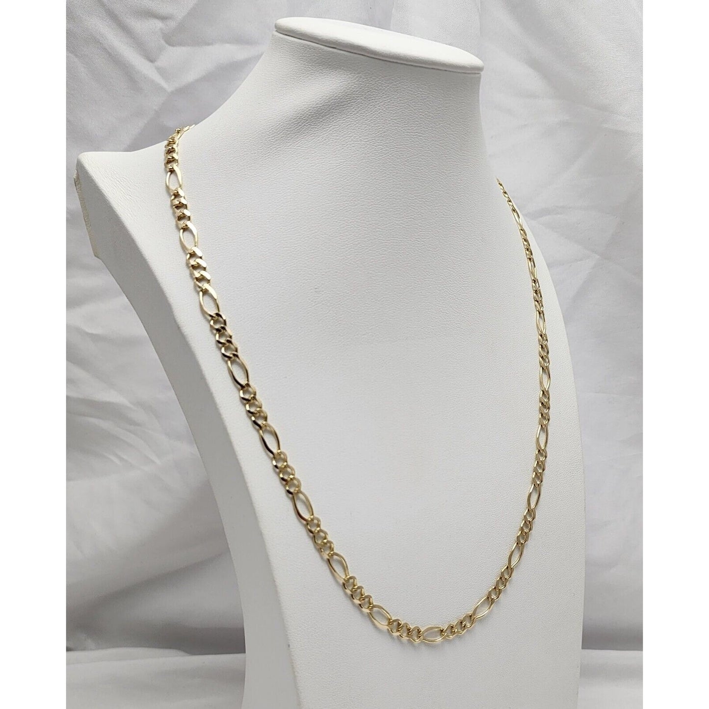 14K Yellow Gold Figaro Link Chain Necklace