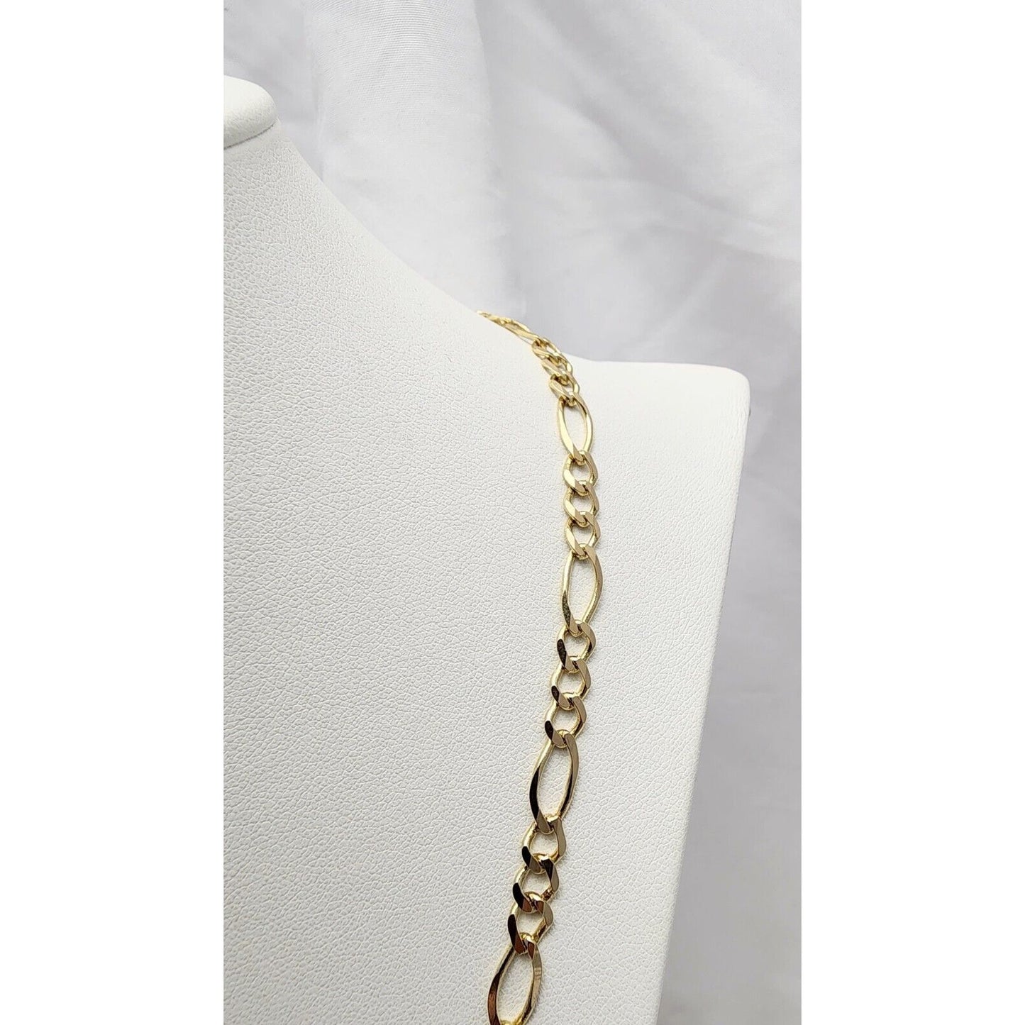14K Yellow Gold Figaro Link Chain Necklace