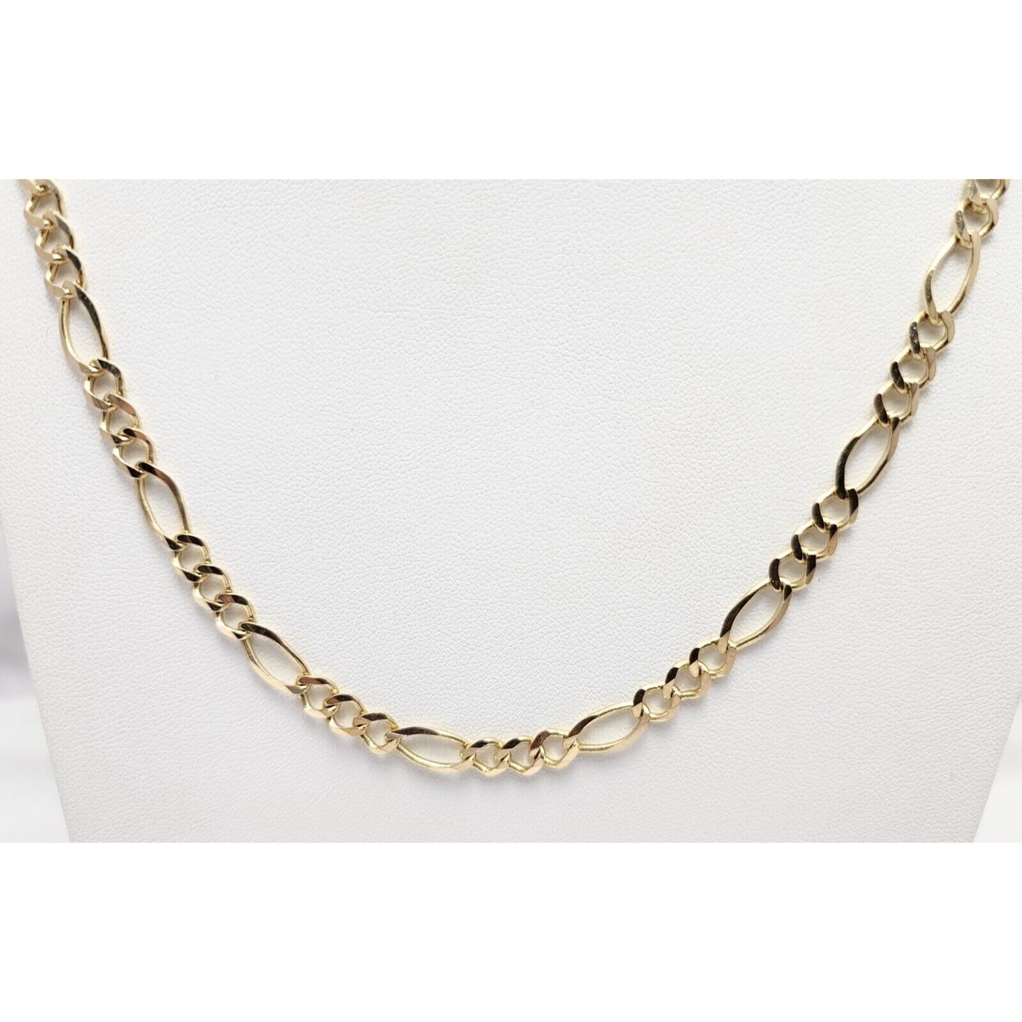 14K Yellow Gold Figaro Link Chain Necklace