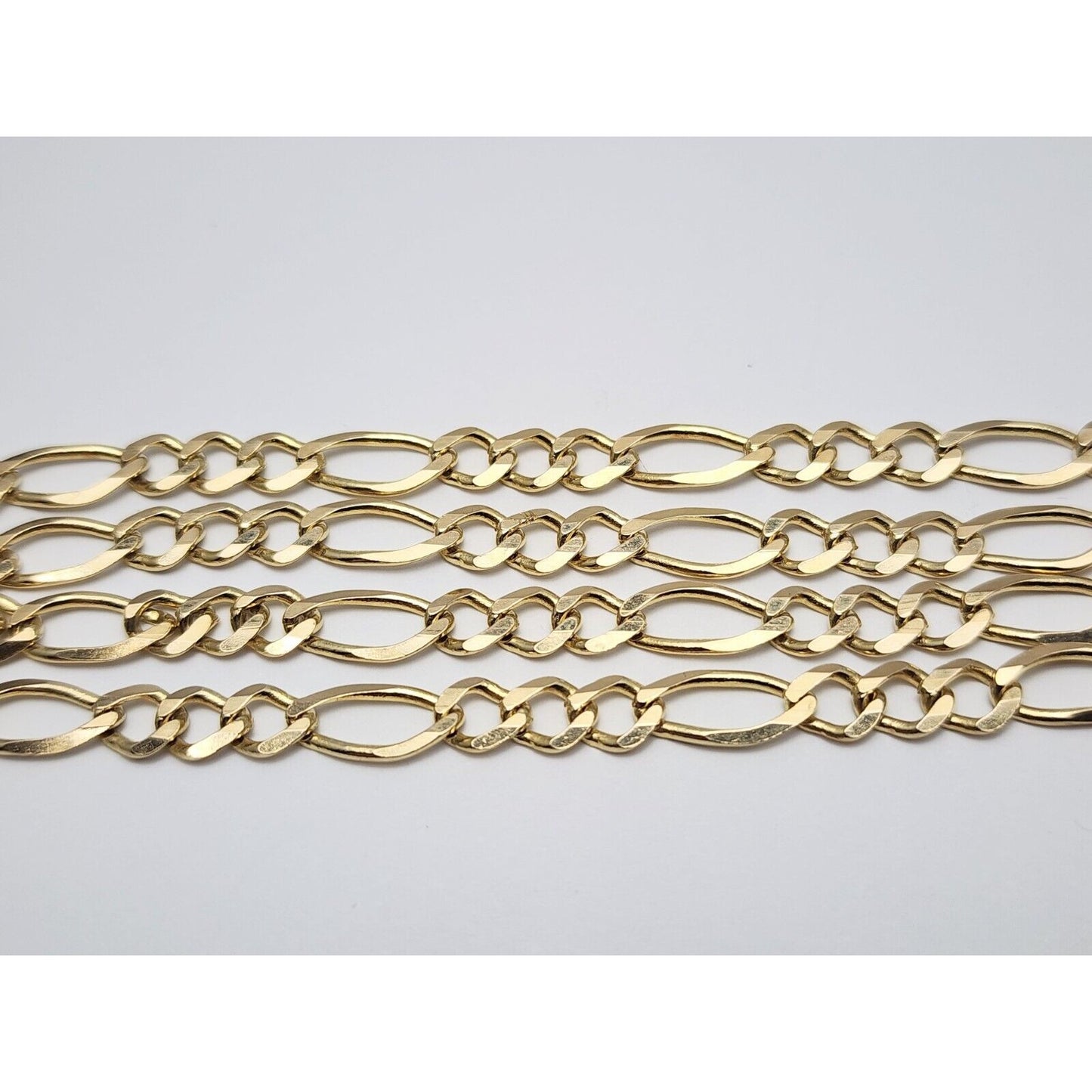 14K Yellow Gold Figaro Link Chain Necklace