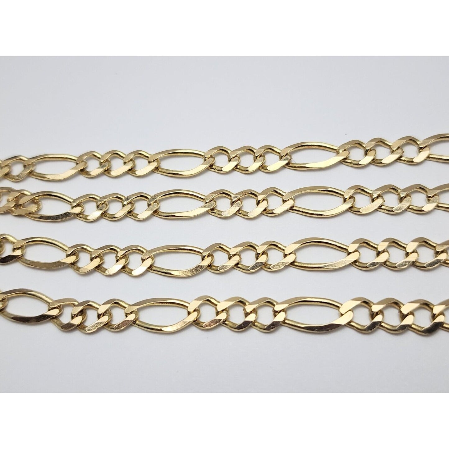 14K Yellow Gold Figaro Link Chain Necklace