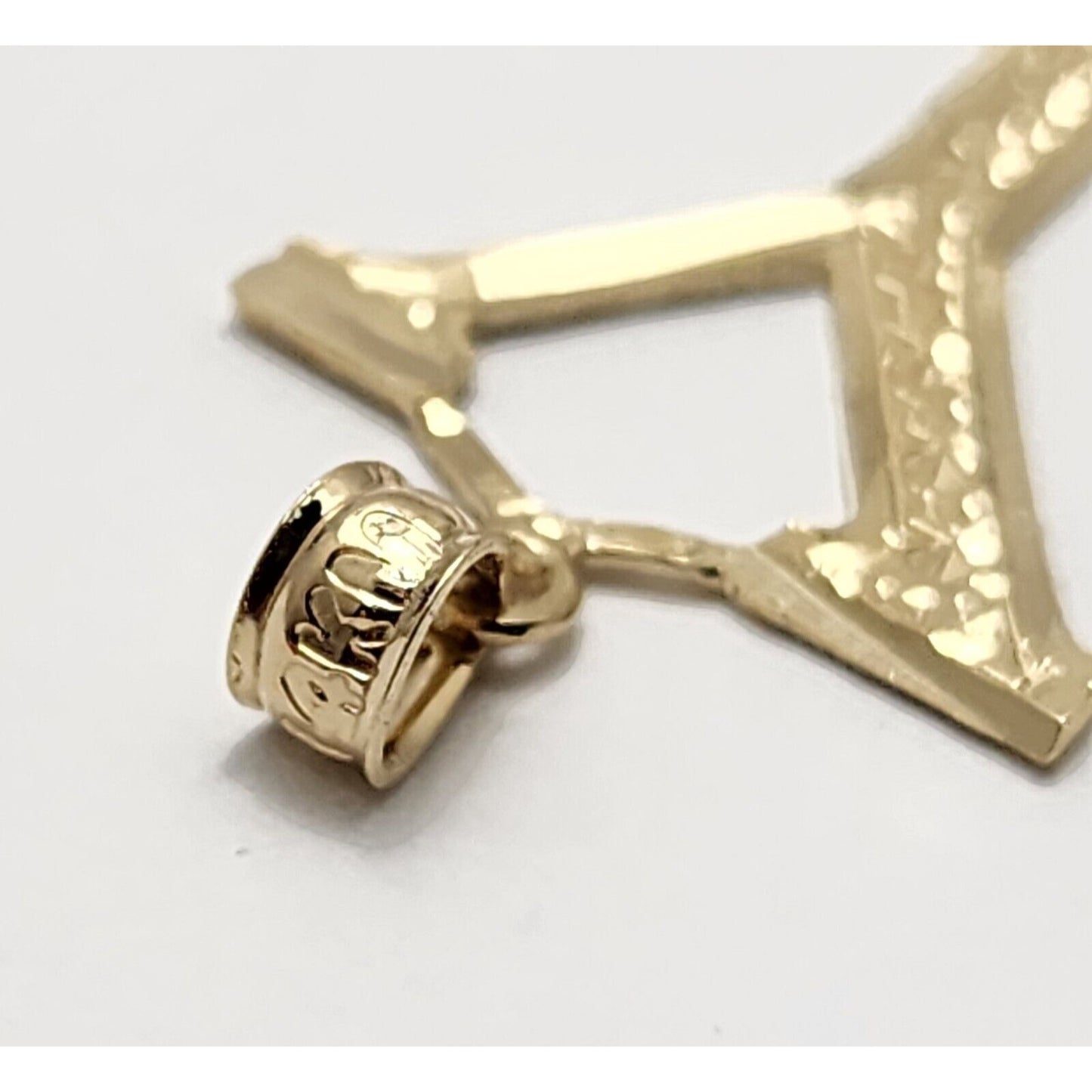 14K Yellow Gold Initial Letter " Y " Charm Pendant