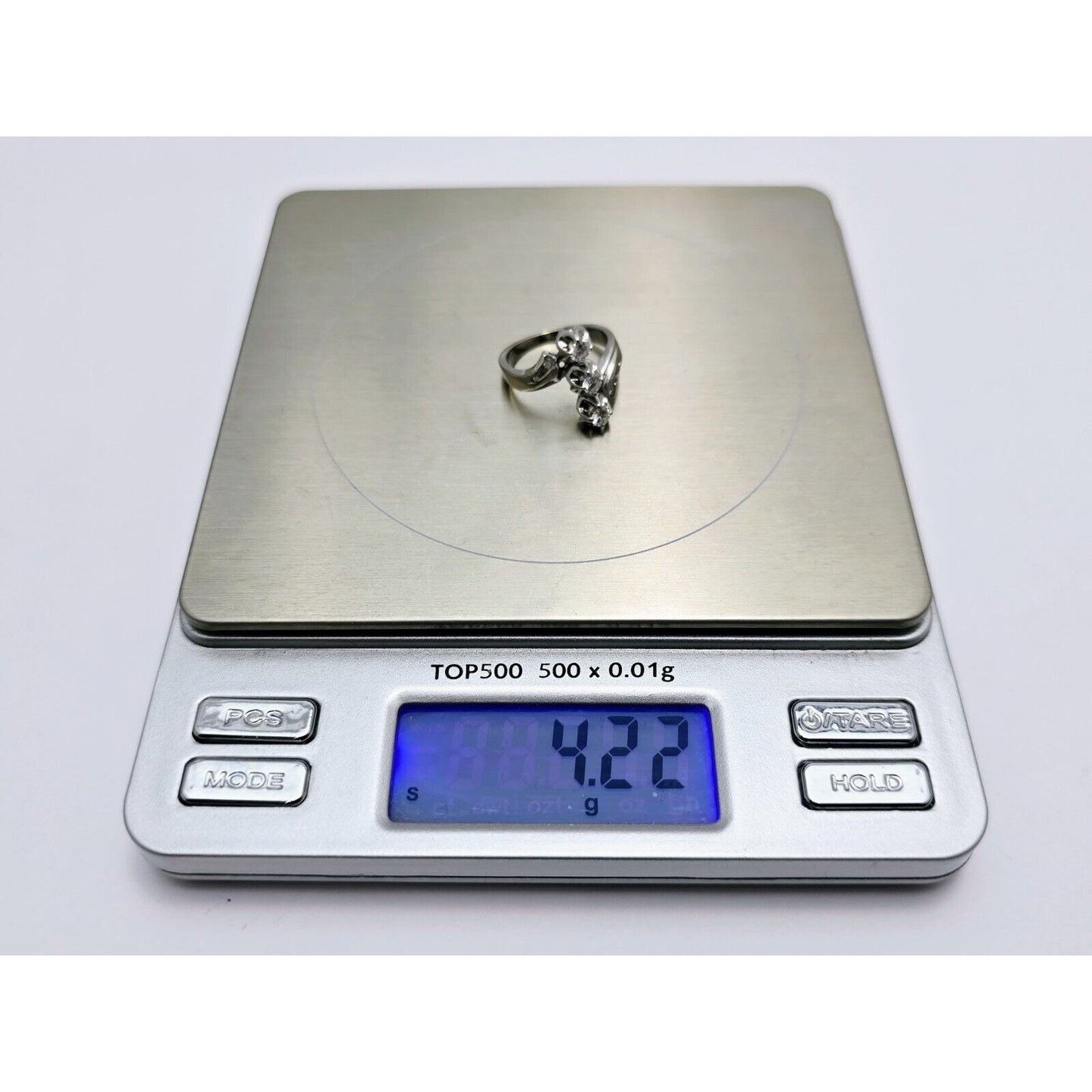 14K White Gold Round Diamond Cocktail Ring