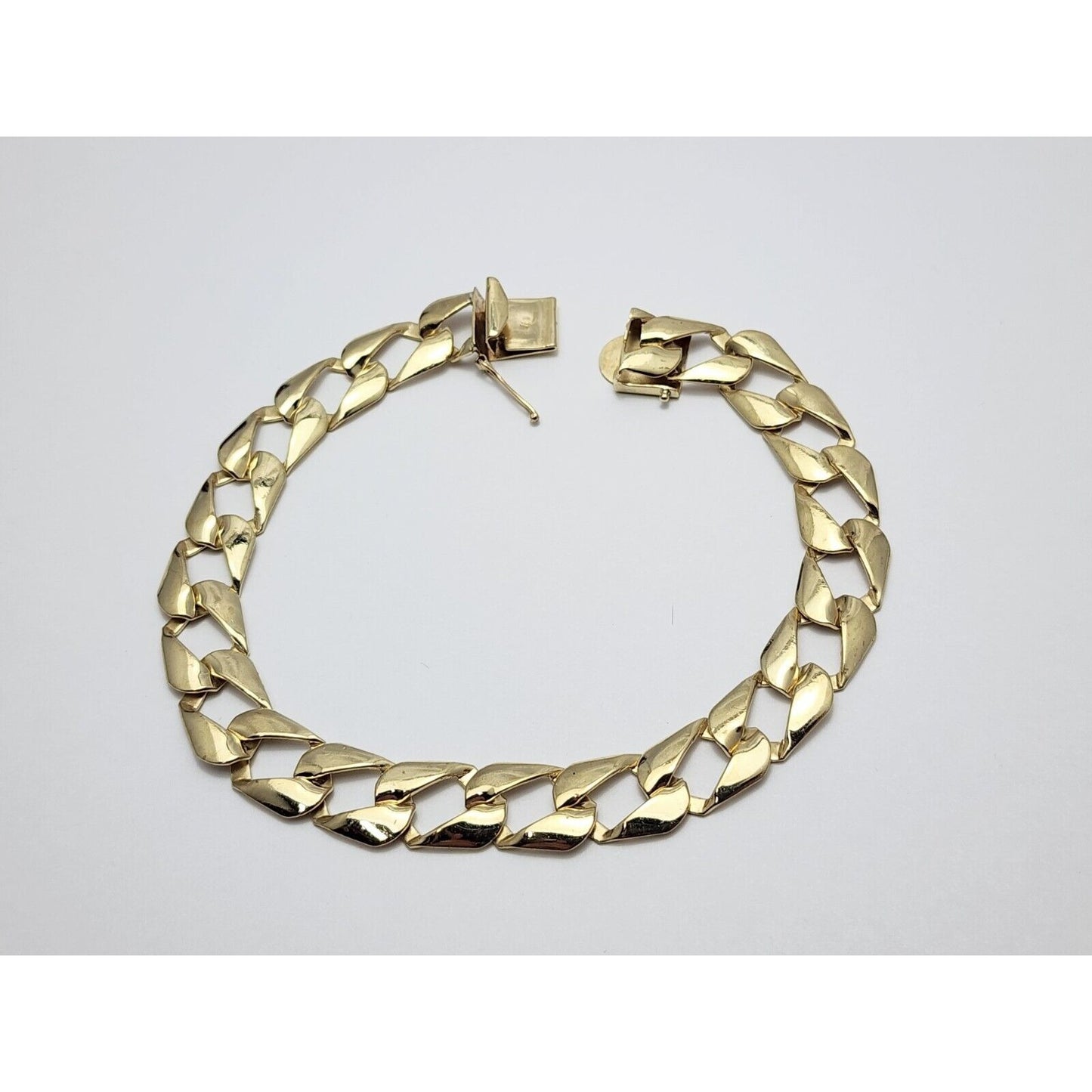 14K Yellow Gold Cuban Link Chain Bracelet