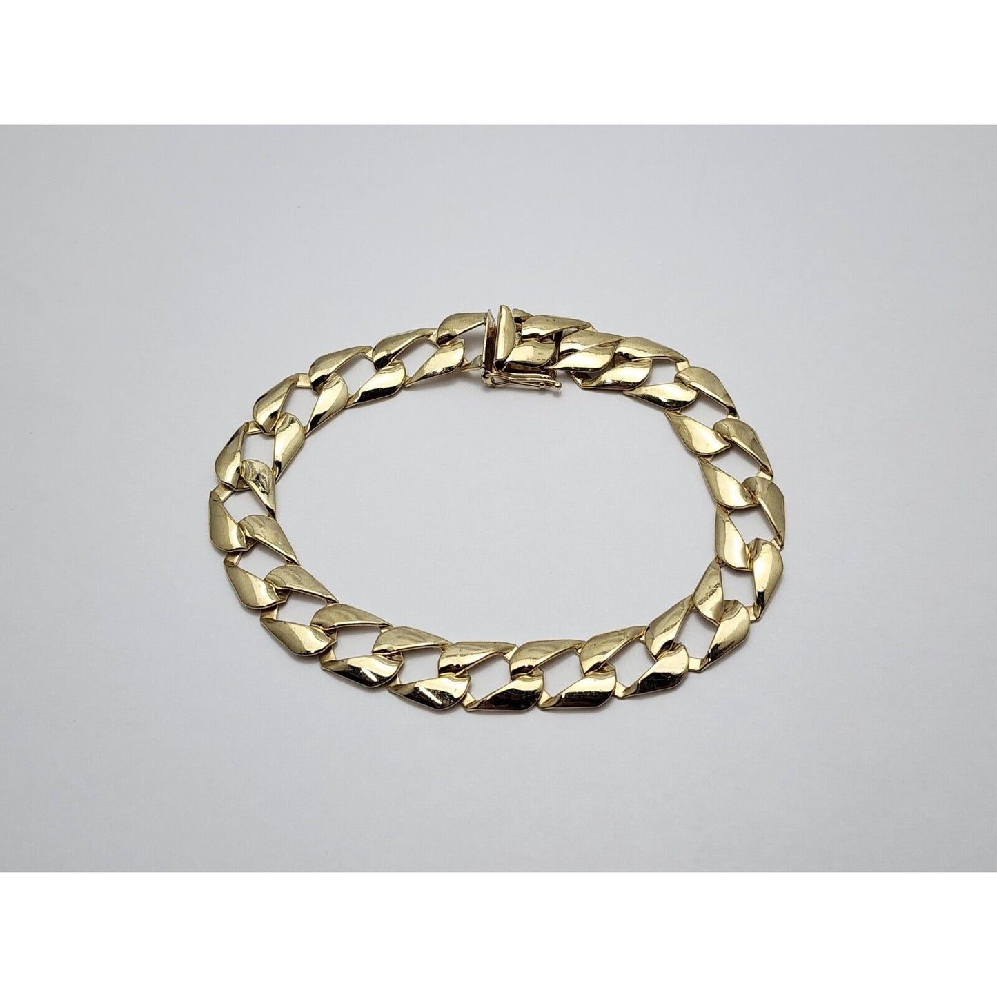 14K Yellow Gold Cuban Link Chain Bracelet