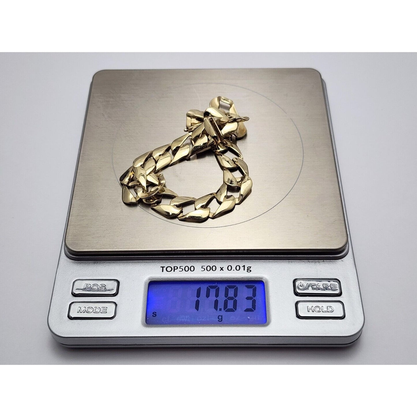 14K Yellow Gold Cuban Link Chain Bracelet