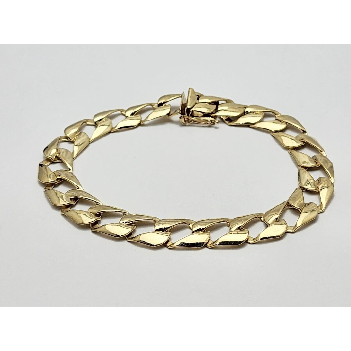 14K Yellow Gold Cuban Link Chain Bracelet