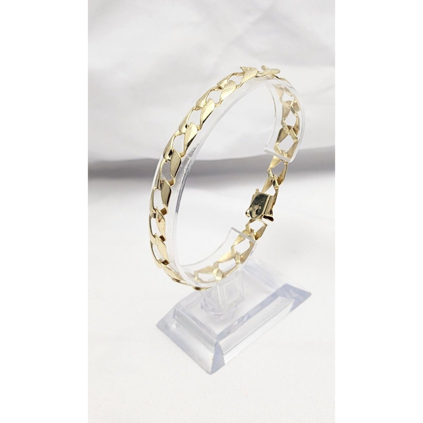 14K Yellow Gold Cuban Link Chain Bracelet