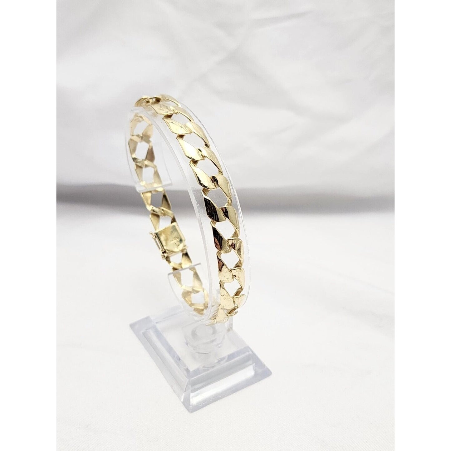 14K Yellow Gold Cuban Link Chain Bracelet