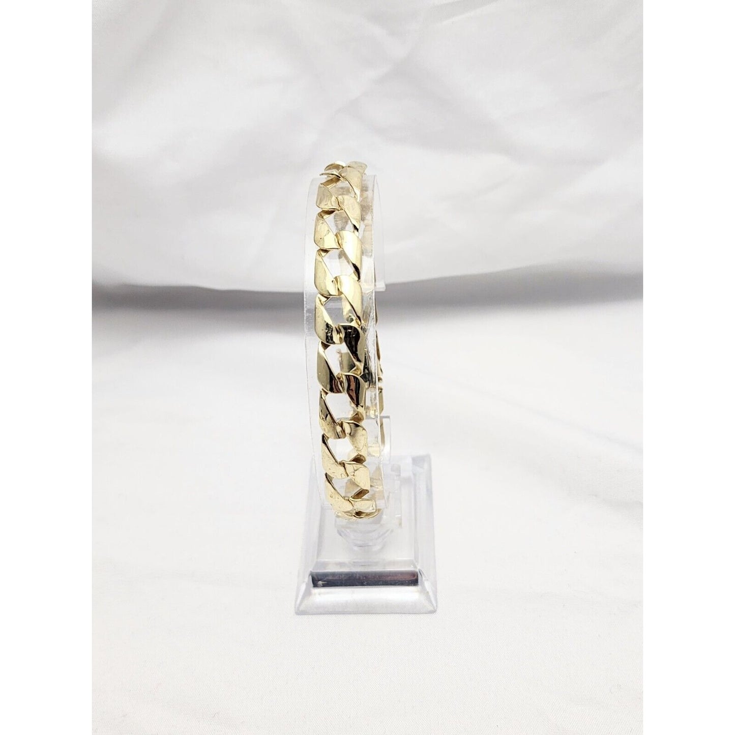 14K Yellow Gold Cuban Link Chain Bracelet