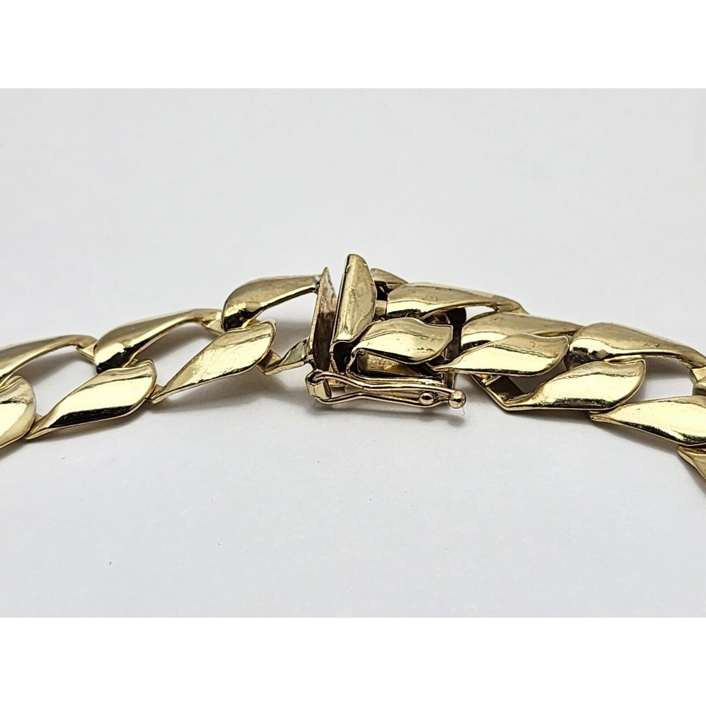 14K Yellow Gold Cuban Link Chain Bracelet