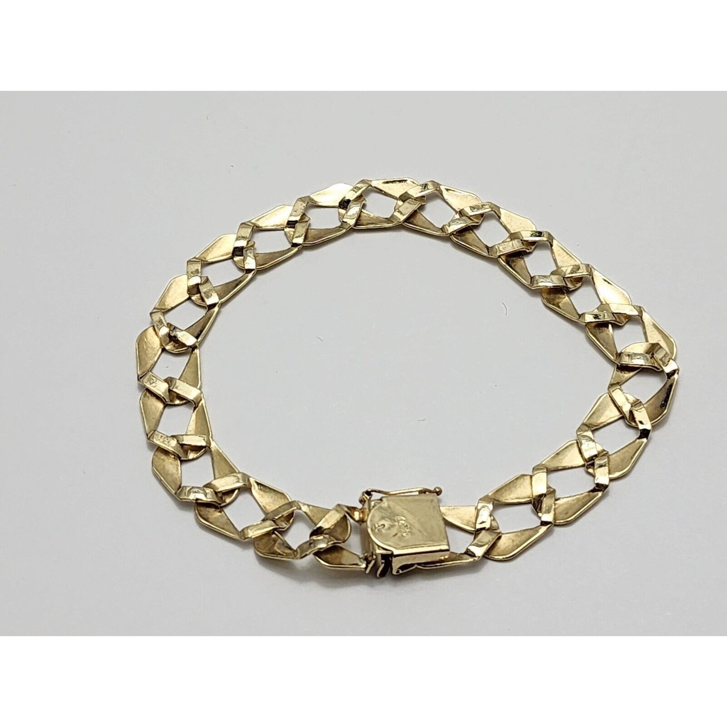 14K Yellow Gold Cuban Link Chain Bracelet