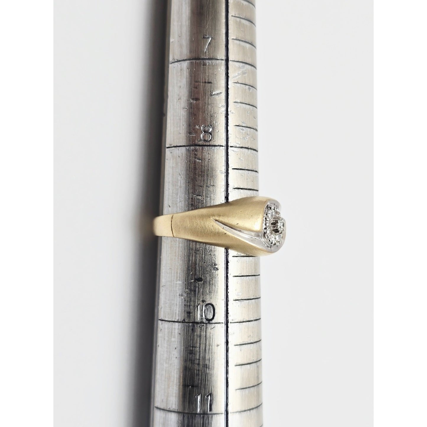 10K Two Tone Gold Diamond Ring