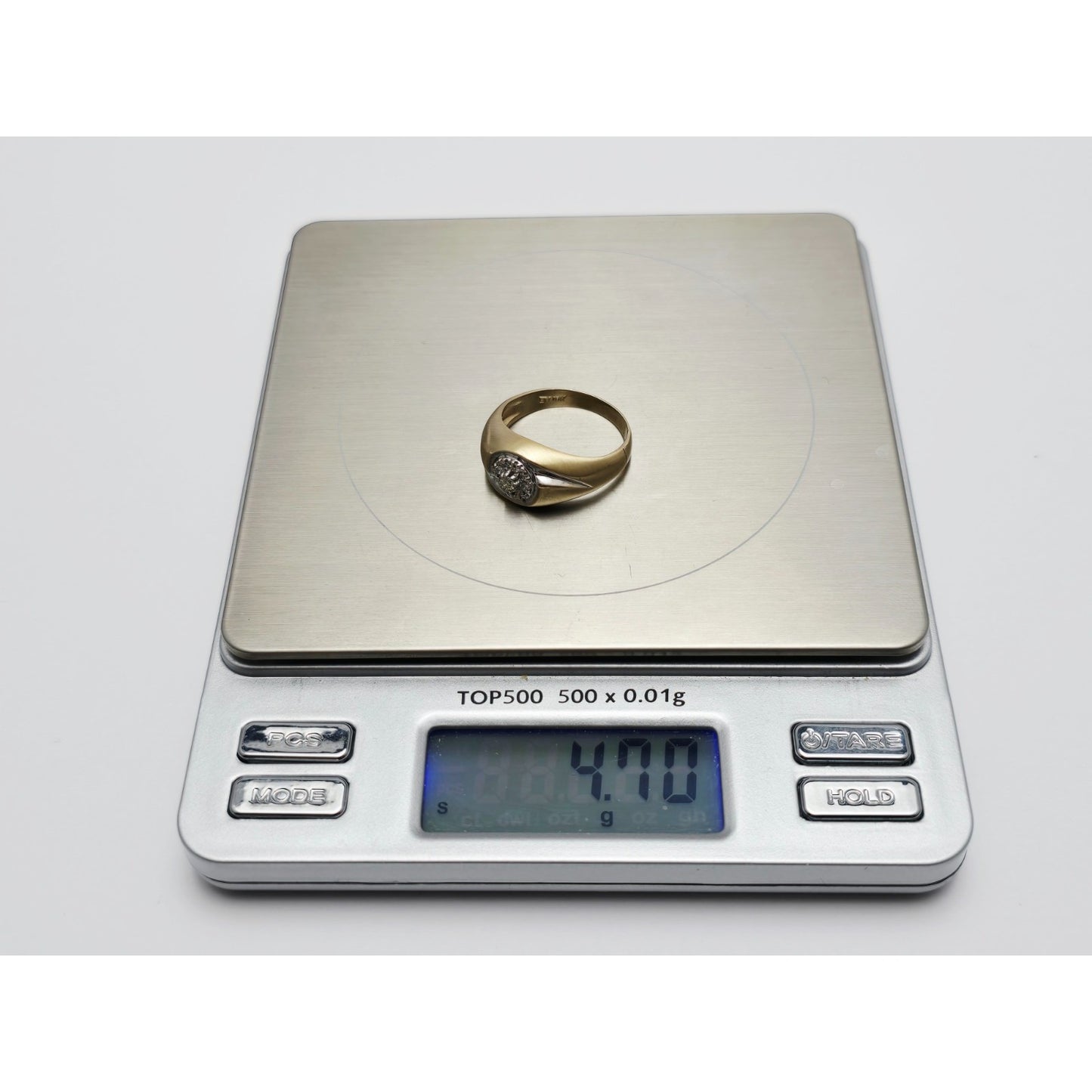 10K Two Tone Gold Diamond Ring