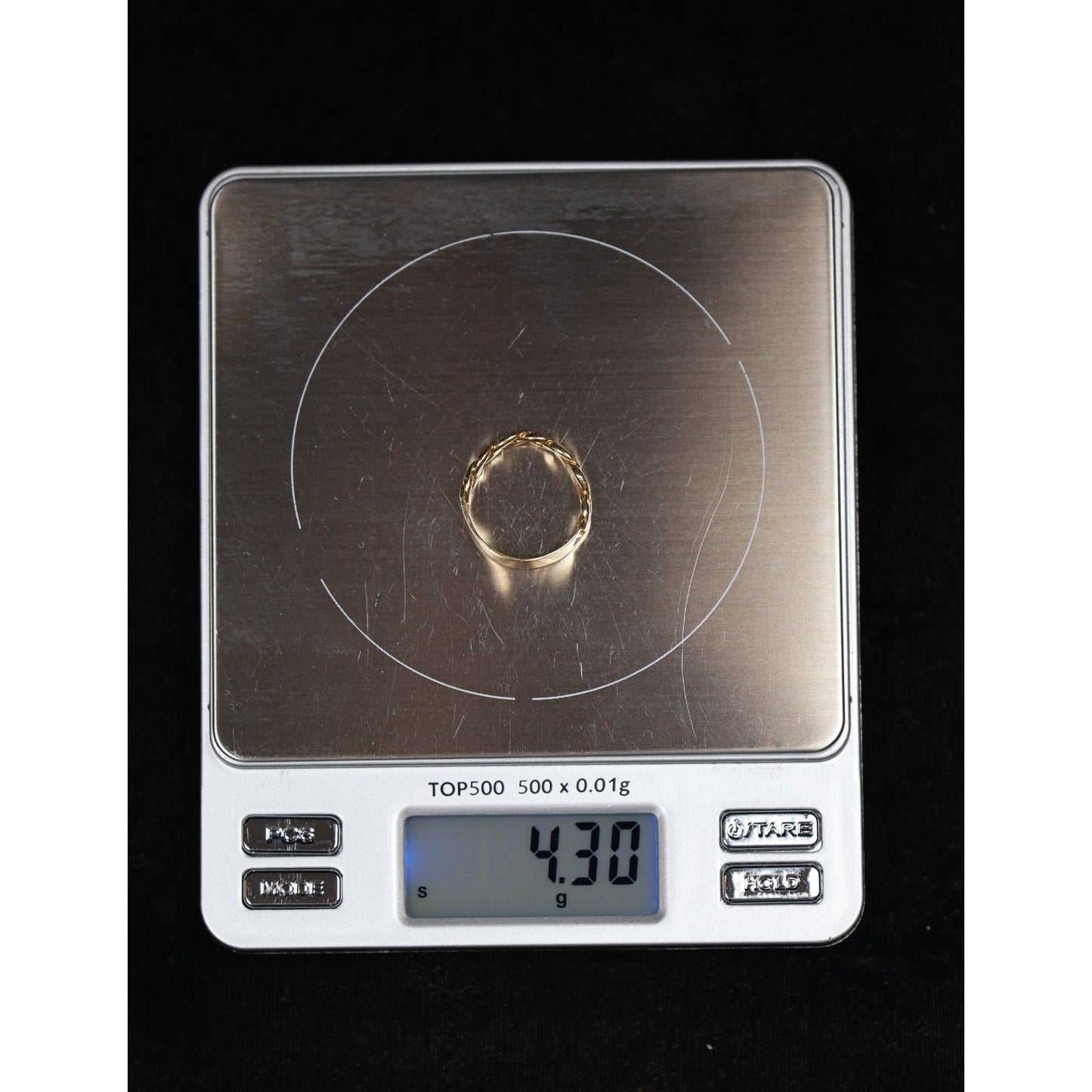 22K Yellow Gold Link ID Cuban Link Ring