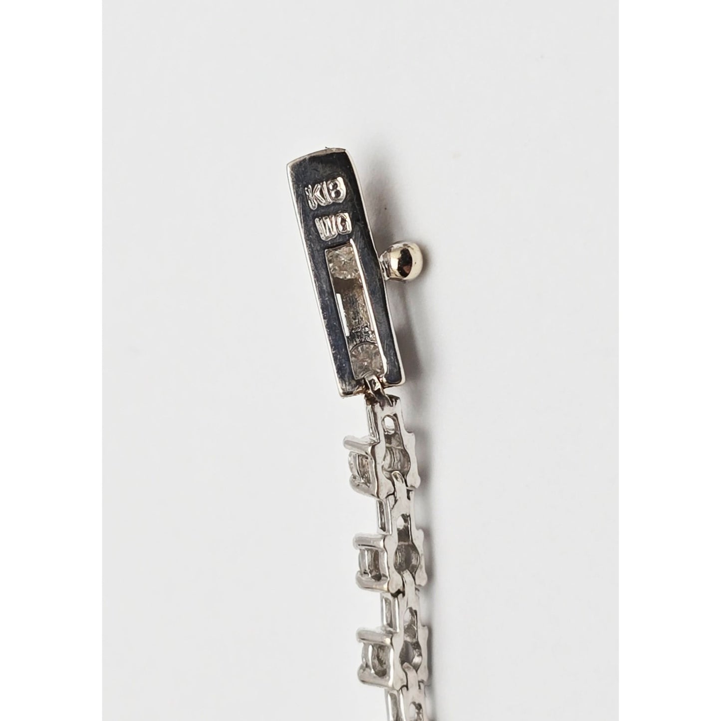 18K & 14K White Gold Evil Eye Diamond & Sapphire Tennis Link Bracelet
