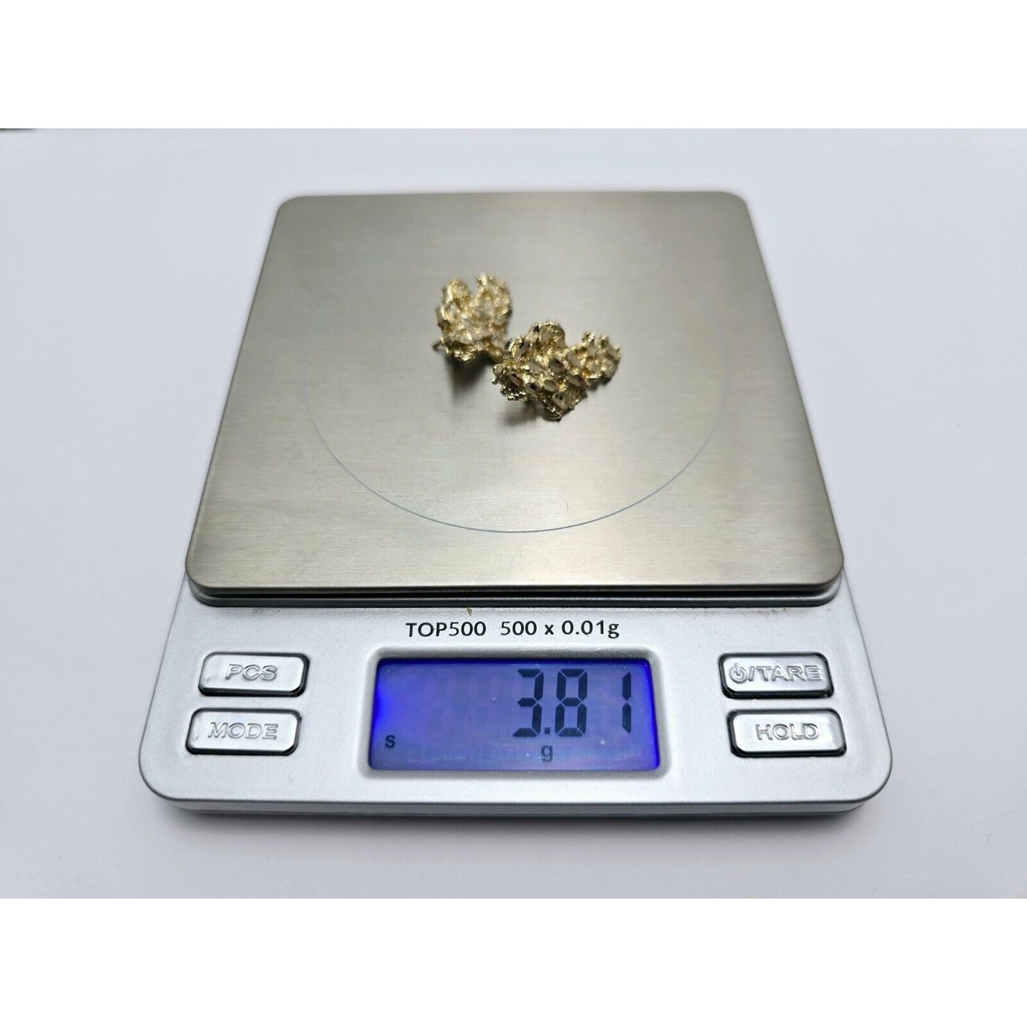 10K Yellow Gold Nugget Stud Earrings