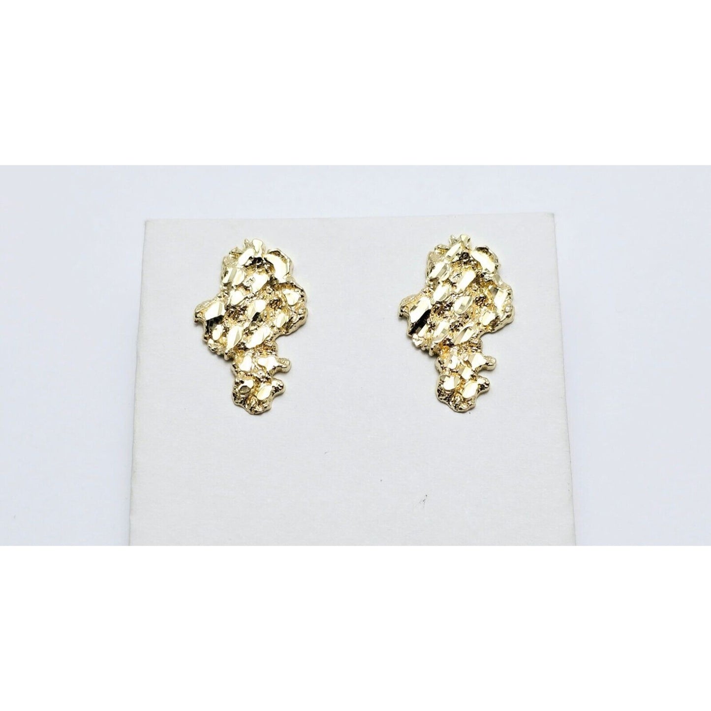 10K Yellow Gold Nugget Stud Earrings
