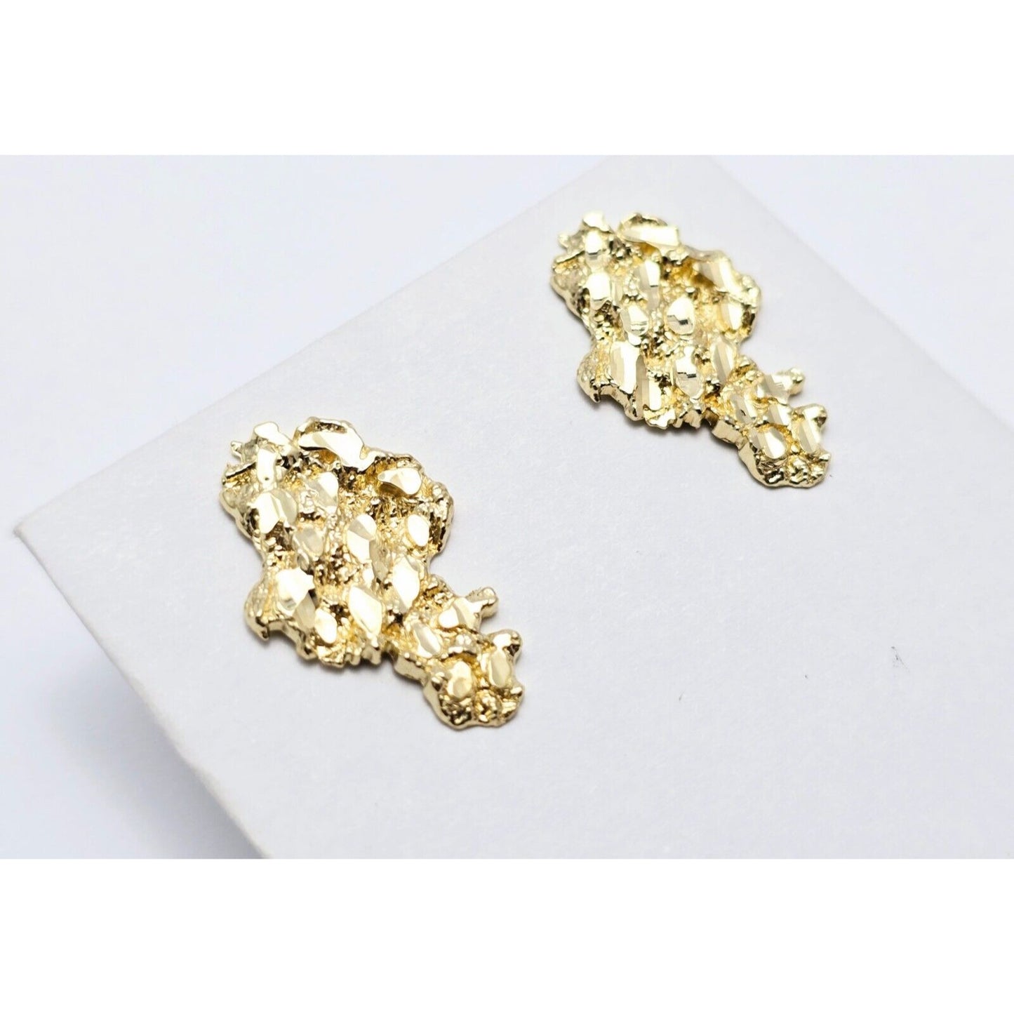 10K Yellow Gold Nugget Stud Earrings