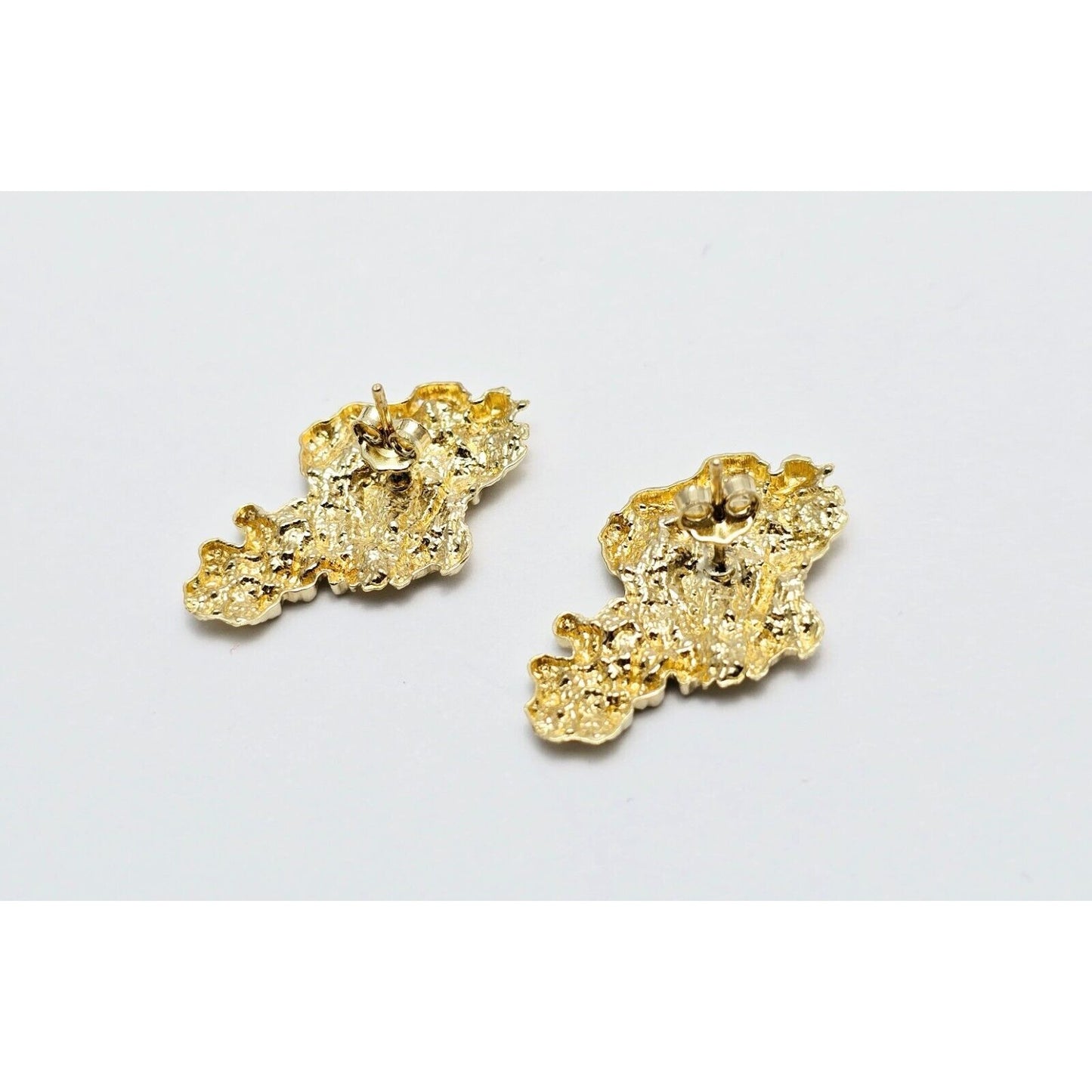 10K Yellow Gold Nugget Stud Earrings