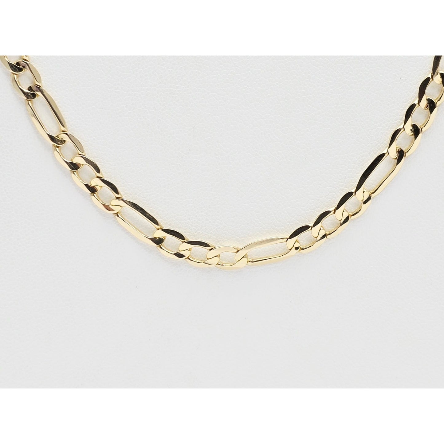 14K Yellow Gold Figaro Link Chain Necklace
