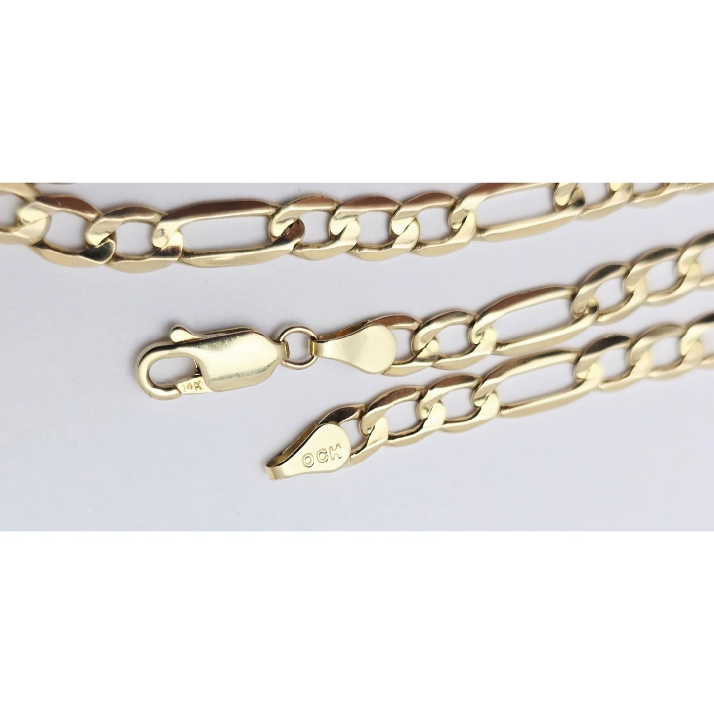 14K Yellow Gold Figaro Link Chain Necklace