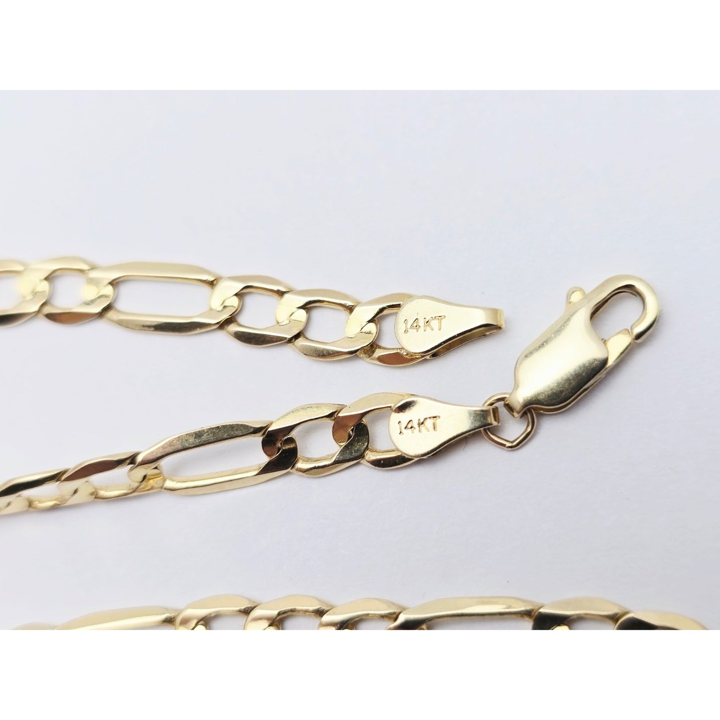 14K Yellow Gold Figaro Link Chain Necklace