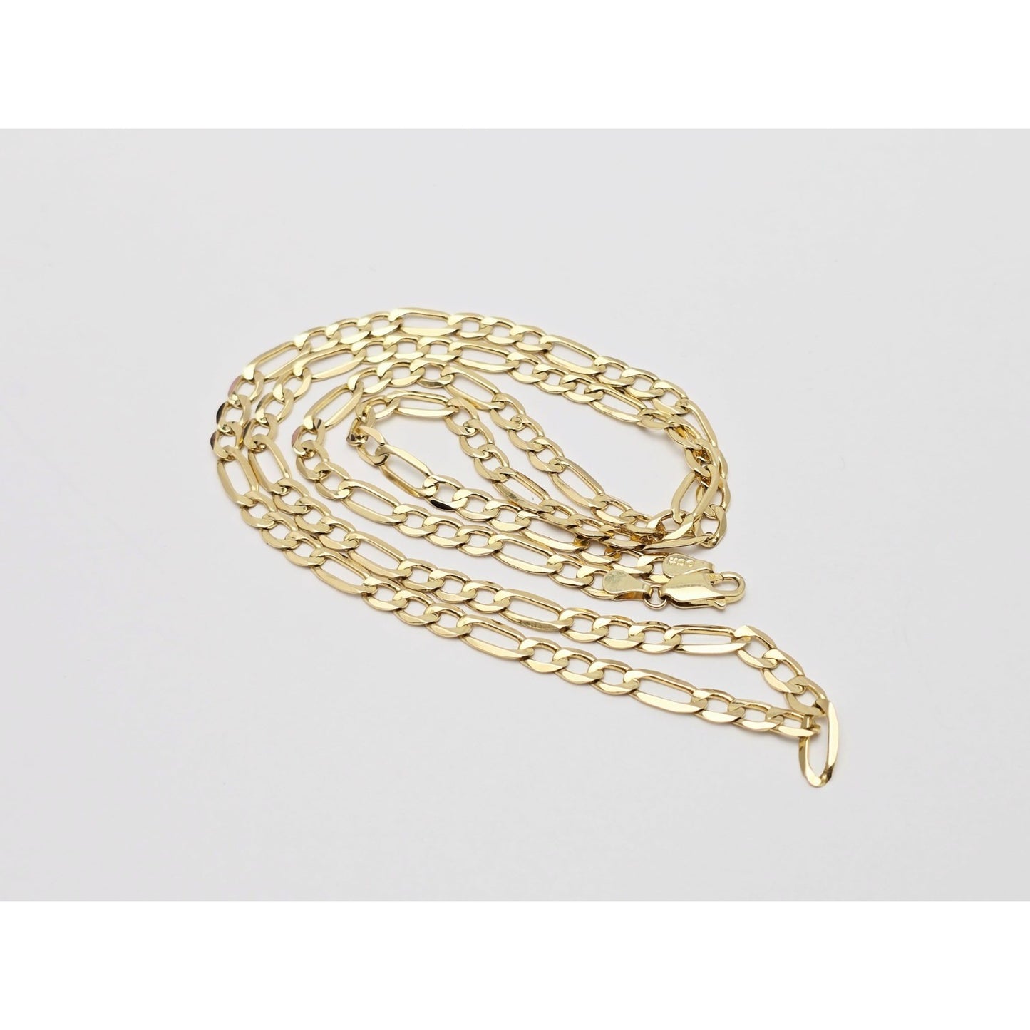 14K Yellow Gold Figaro Link Chain Necklace
