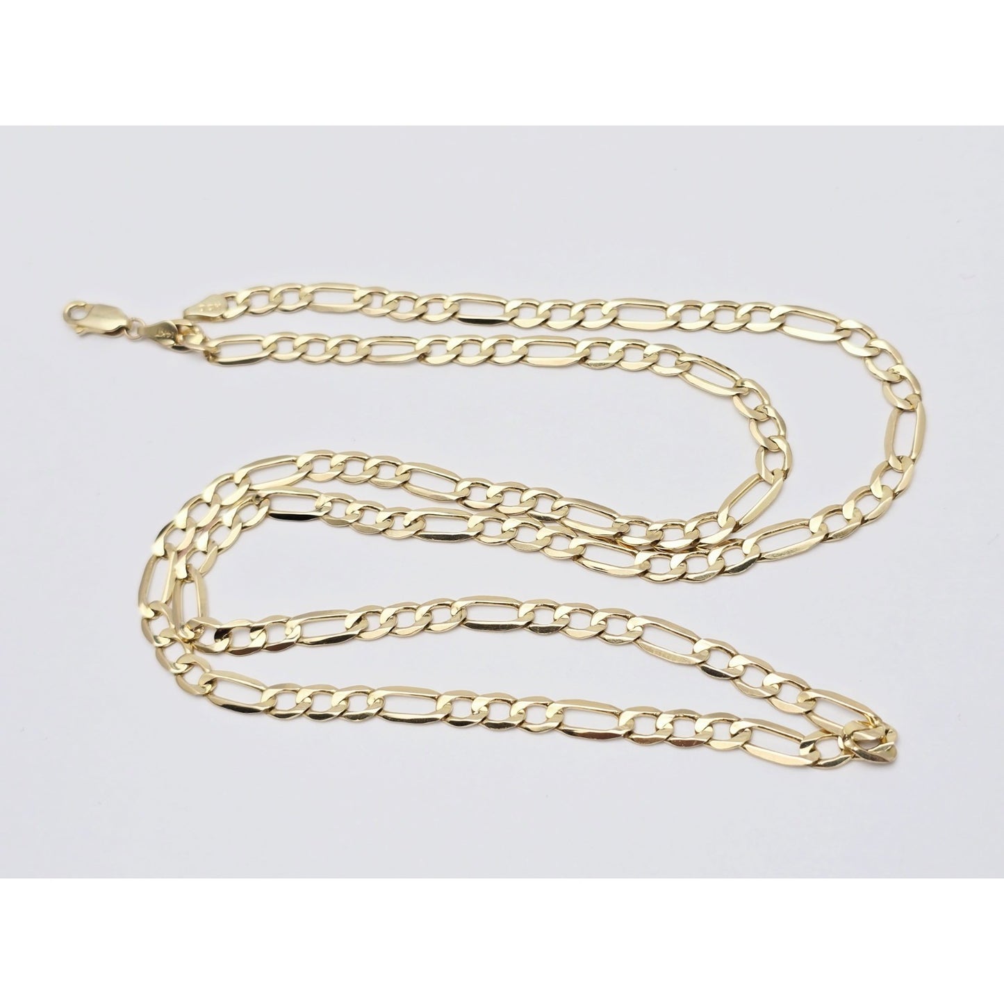 14K Yellow Gold Figaro Link Chain Necklace