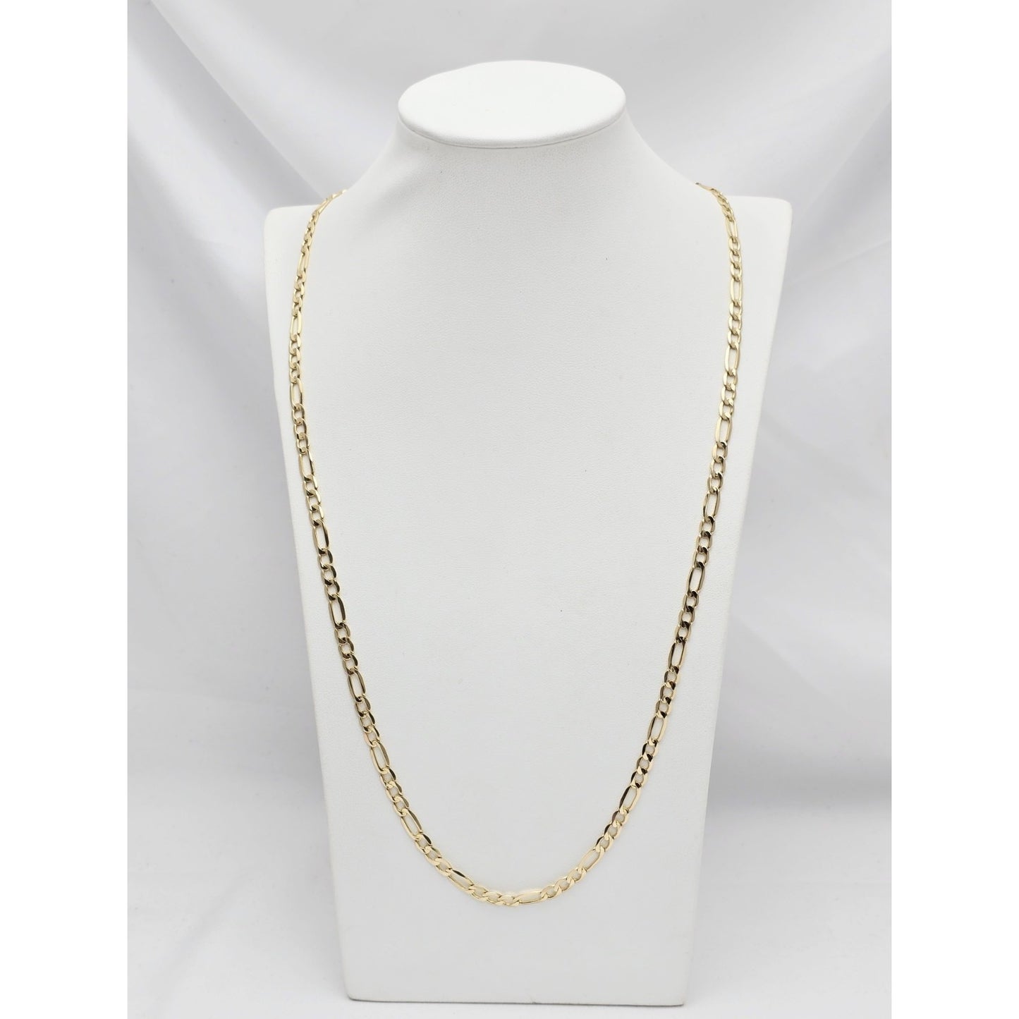 14K Yellow Gold Figaro Link Chain Necklace