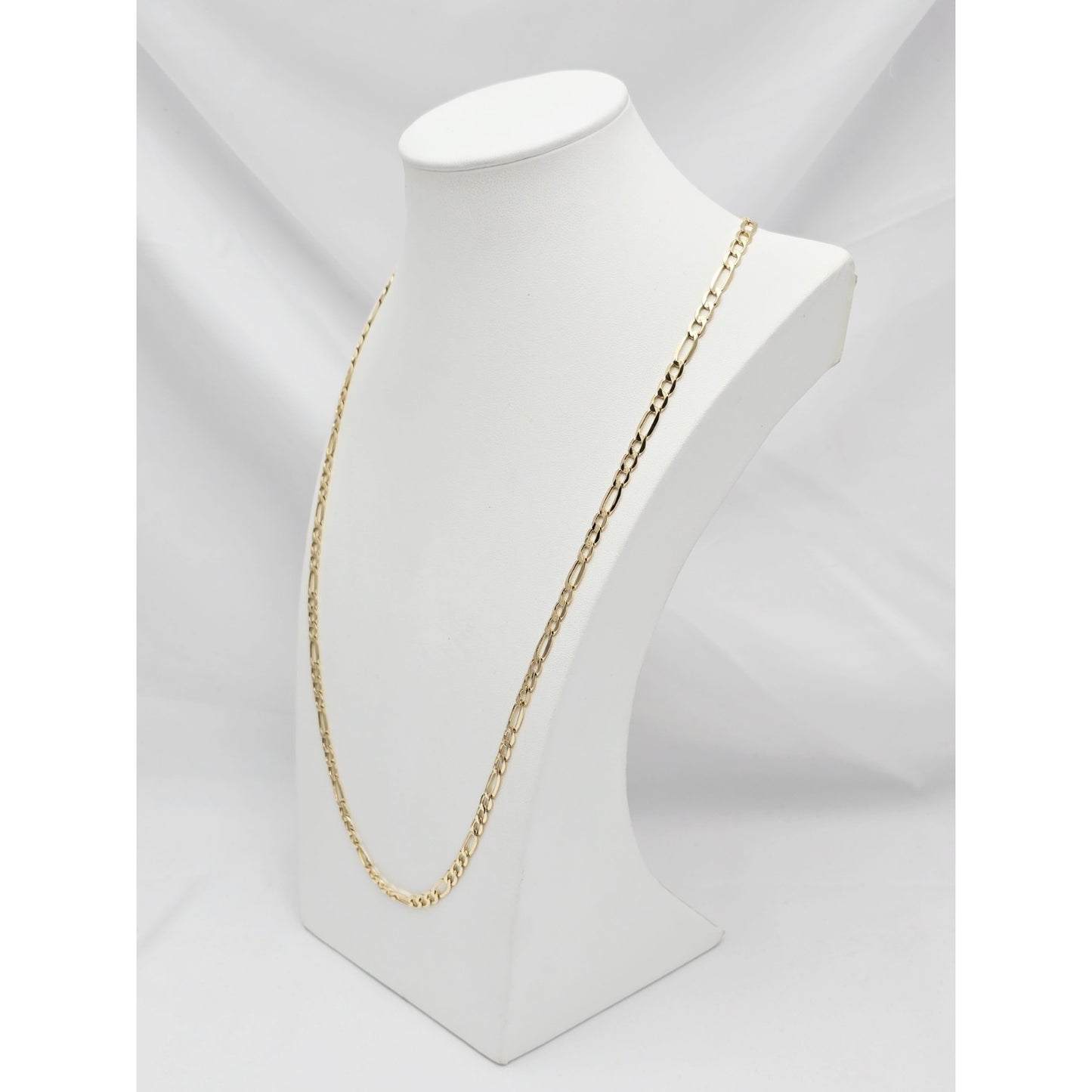 14K Yellow Gold Figaro Link Chain Necklace