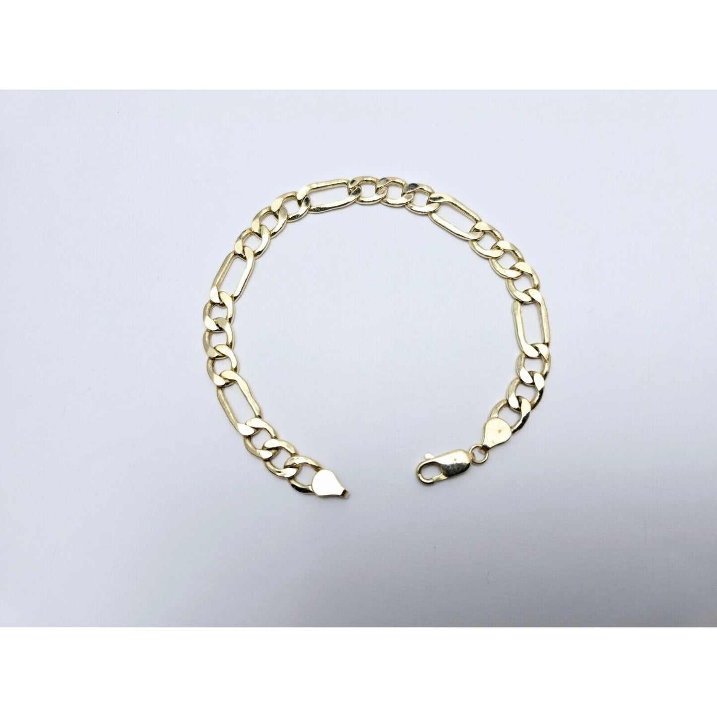 14K Yellow Gold Polished Figaro Link Bracelet