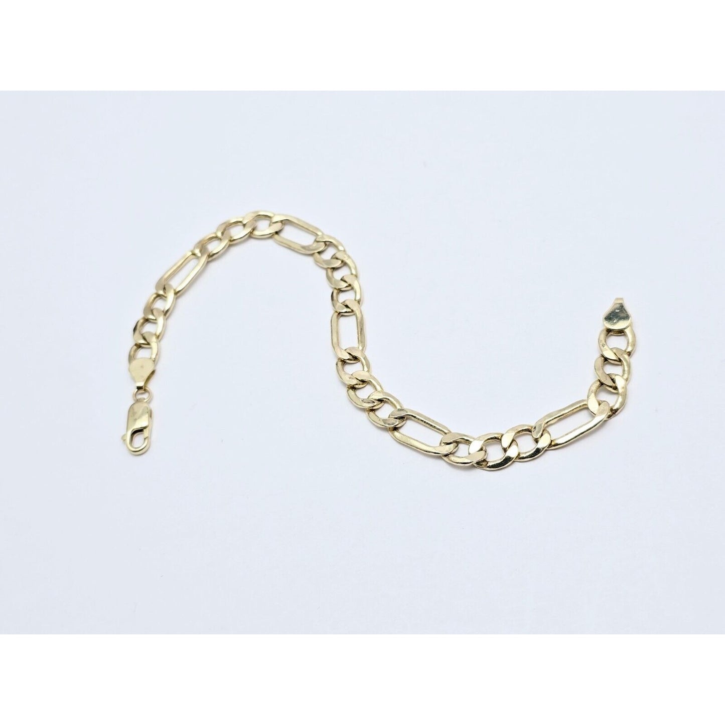 14K Yellow Gold Polished Figaro Link Bracelet