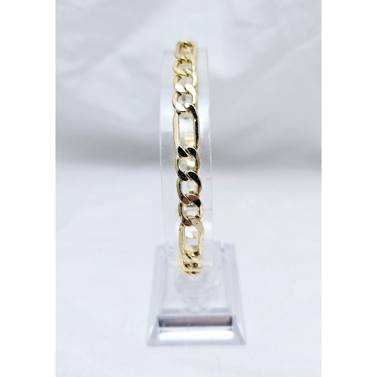 14K Yellow Gold Polished Figaro Link Bracelet