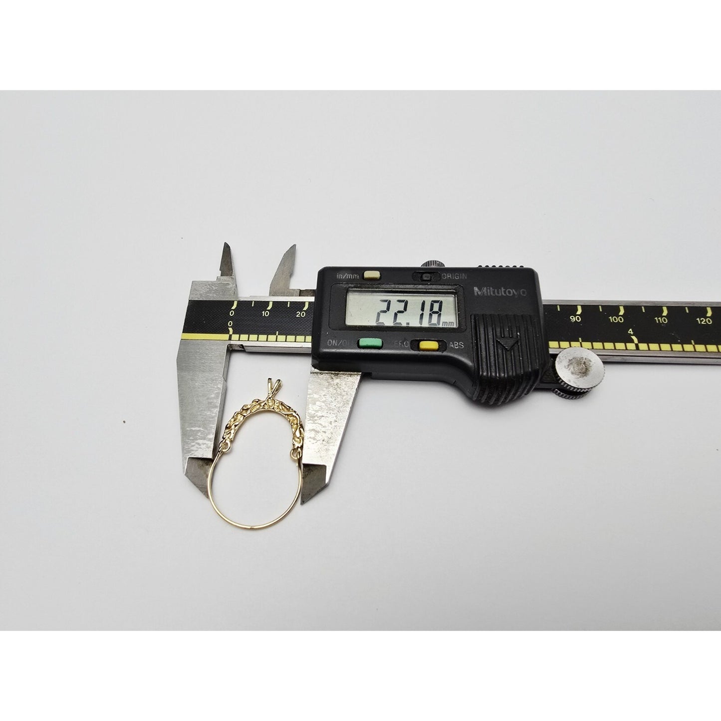 14K Yellow Gold Charm Holder Charm Pendant