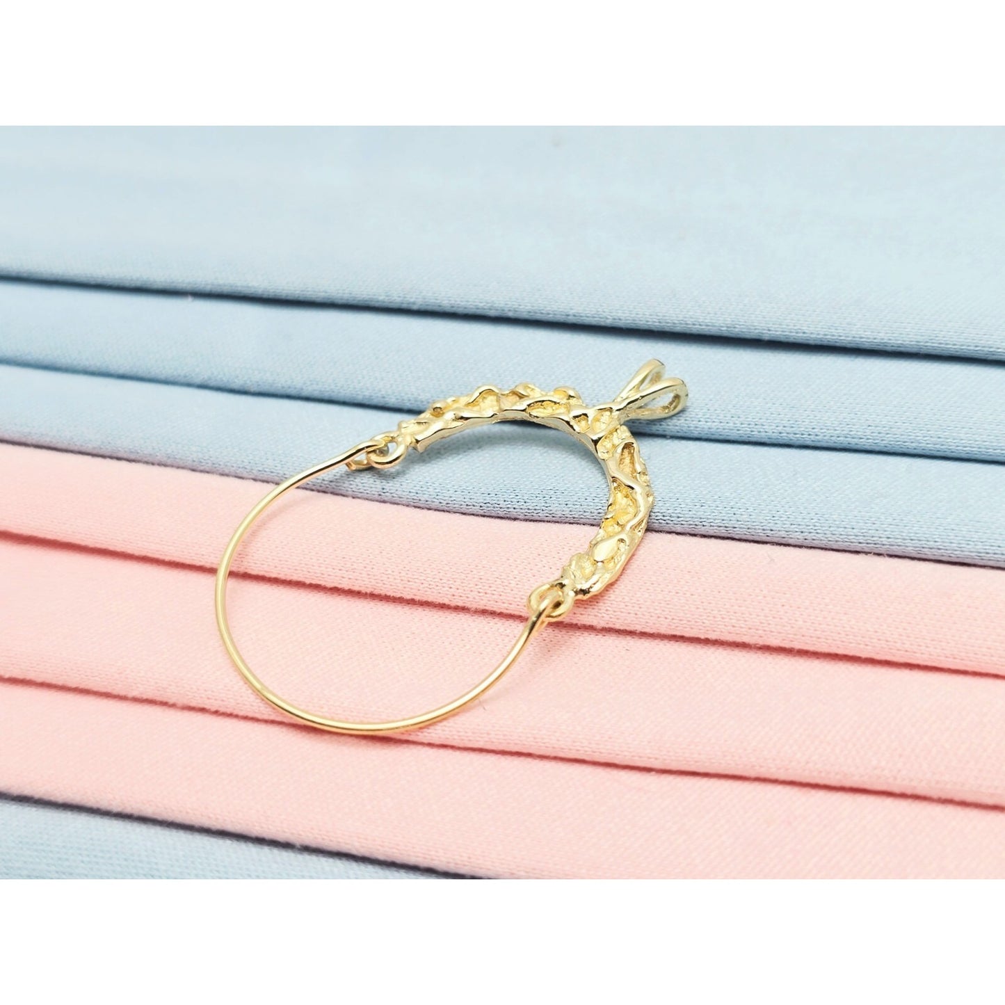 14K Yellow Gold Charm Holder Charm Pendant