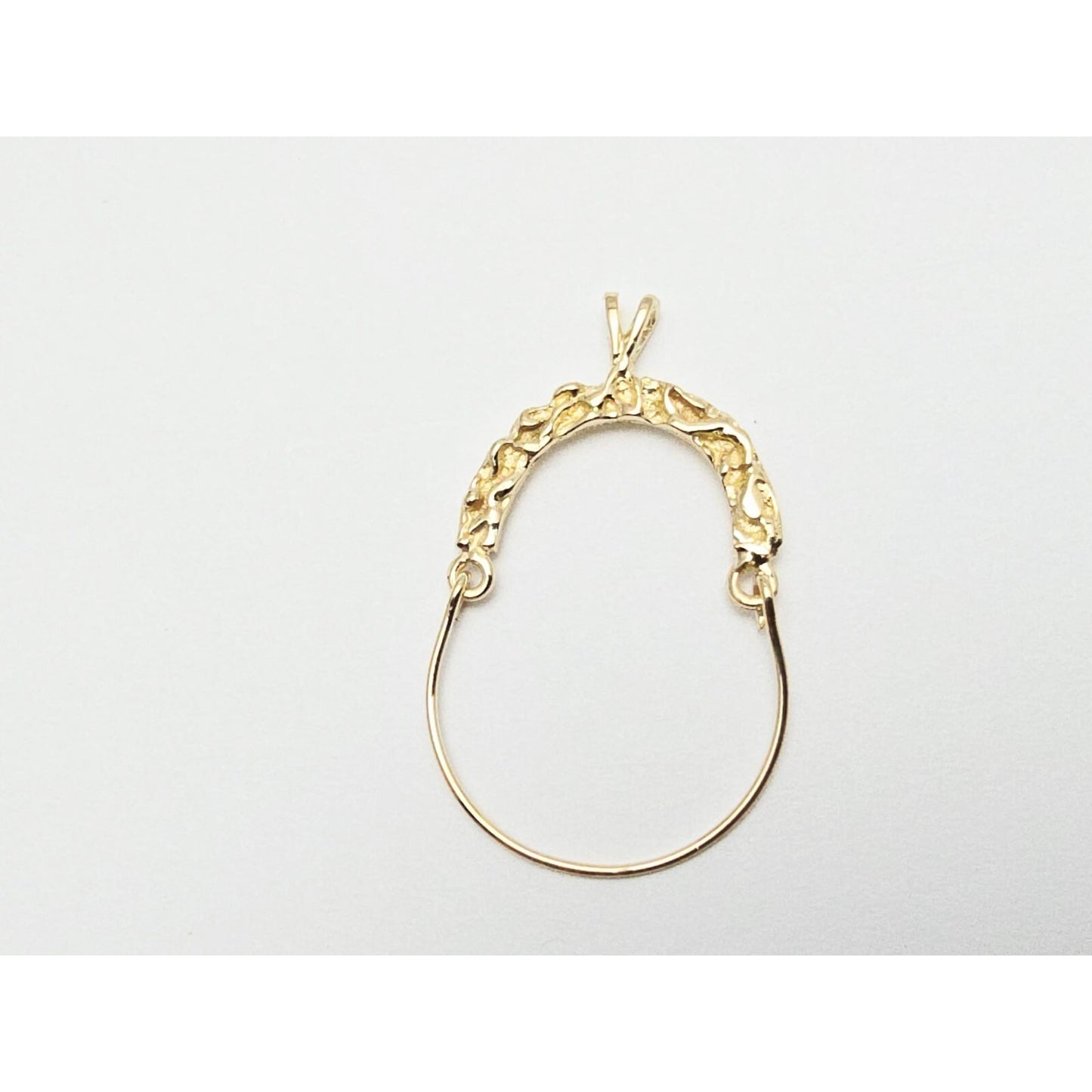 14K Yellow Gold Charm Holder Charm Pendant