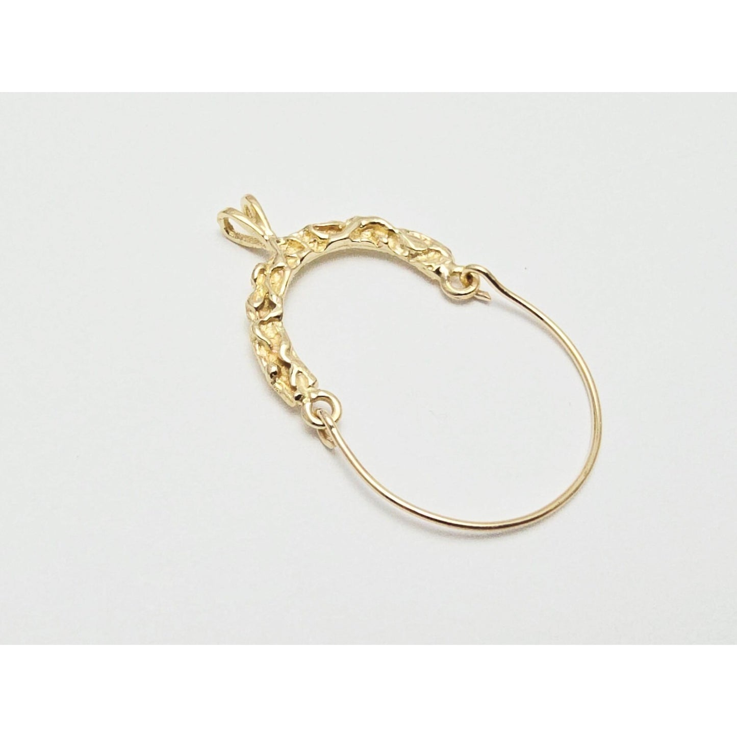14K Yellow Gold Charm Holder Charm Pendant
