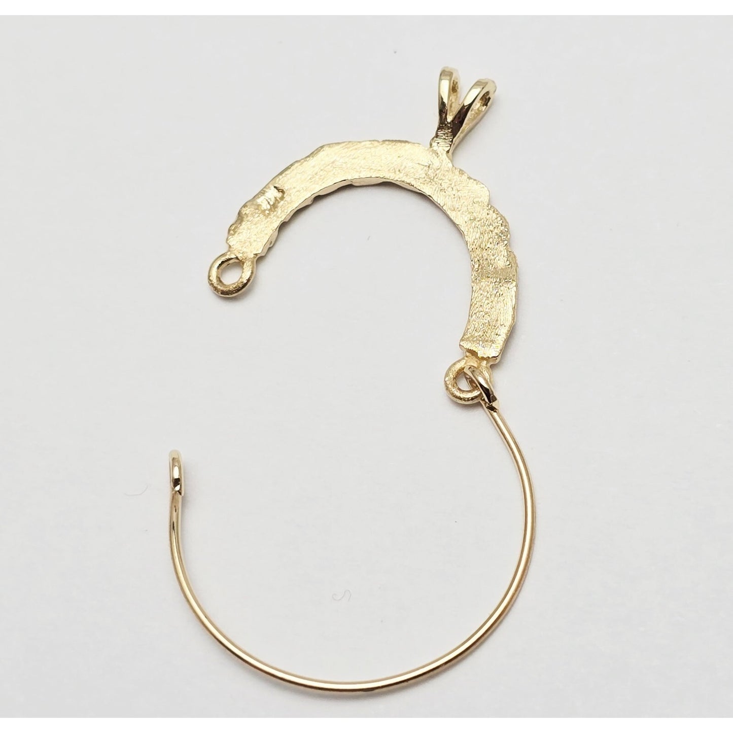 14K Yellow Gold Charm Holder Charm Pendant