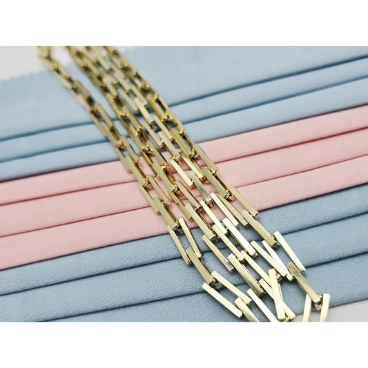 Fancy 14K Yellow Gold Custom Link Chain Necklace
