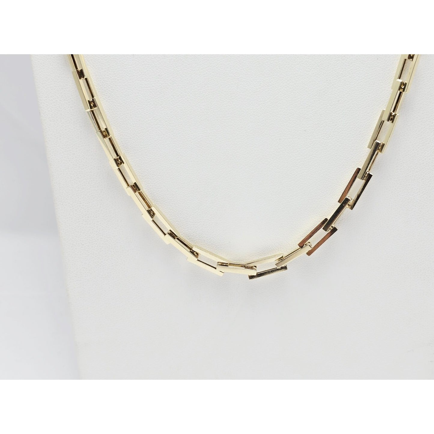 Fancy 14K Yellow Gold Custom Link Chain Necklace