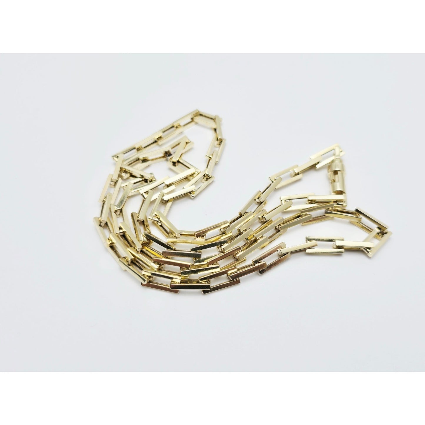 Fancy 14K Yellow Gold Custom Link Chain Necklace