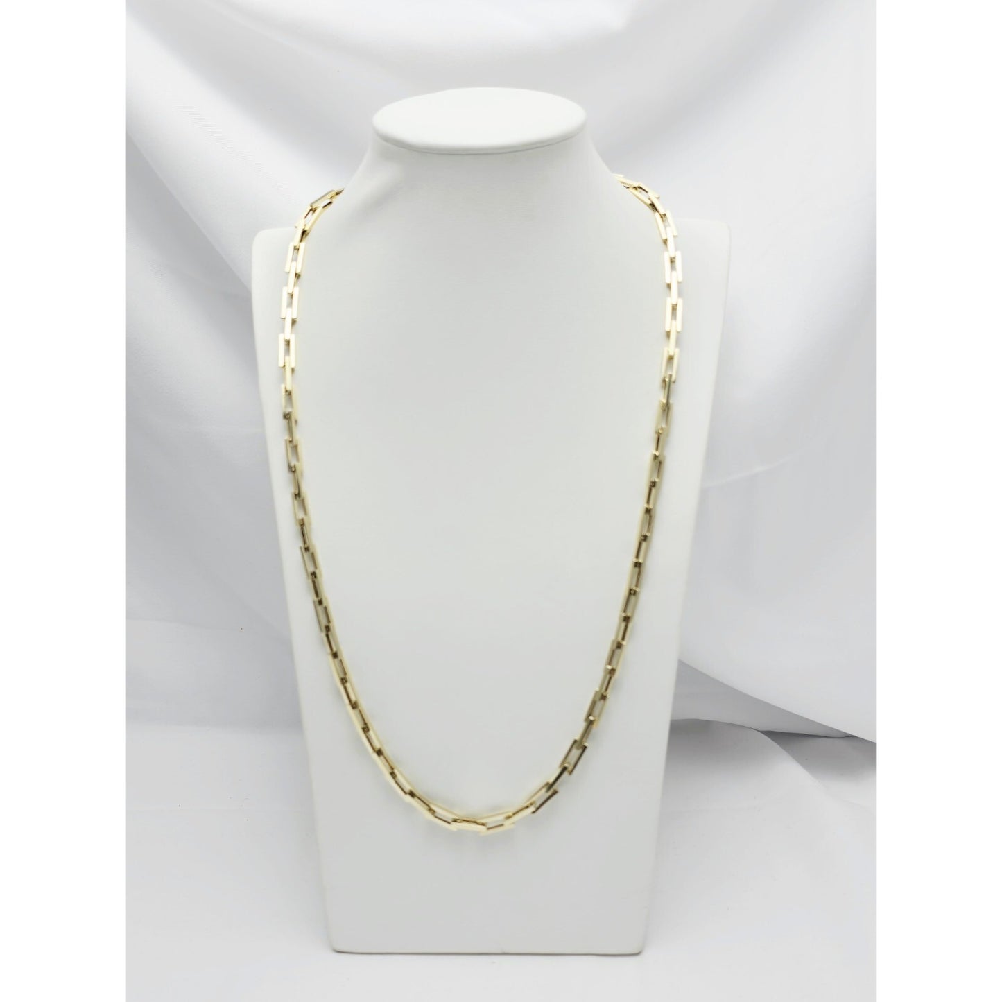 Fancy 14K Yellow Gold Custom Link Chain Necklace