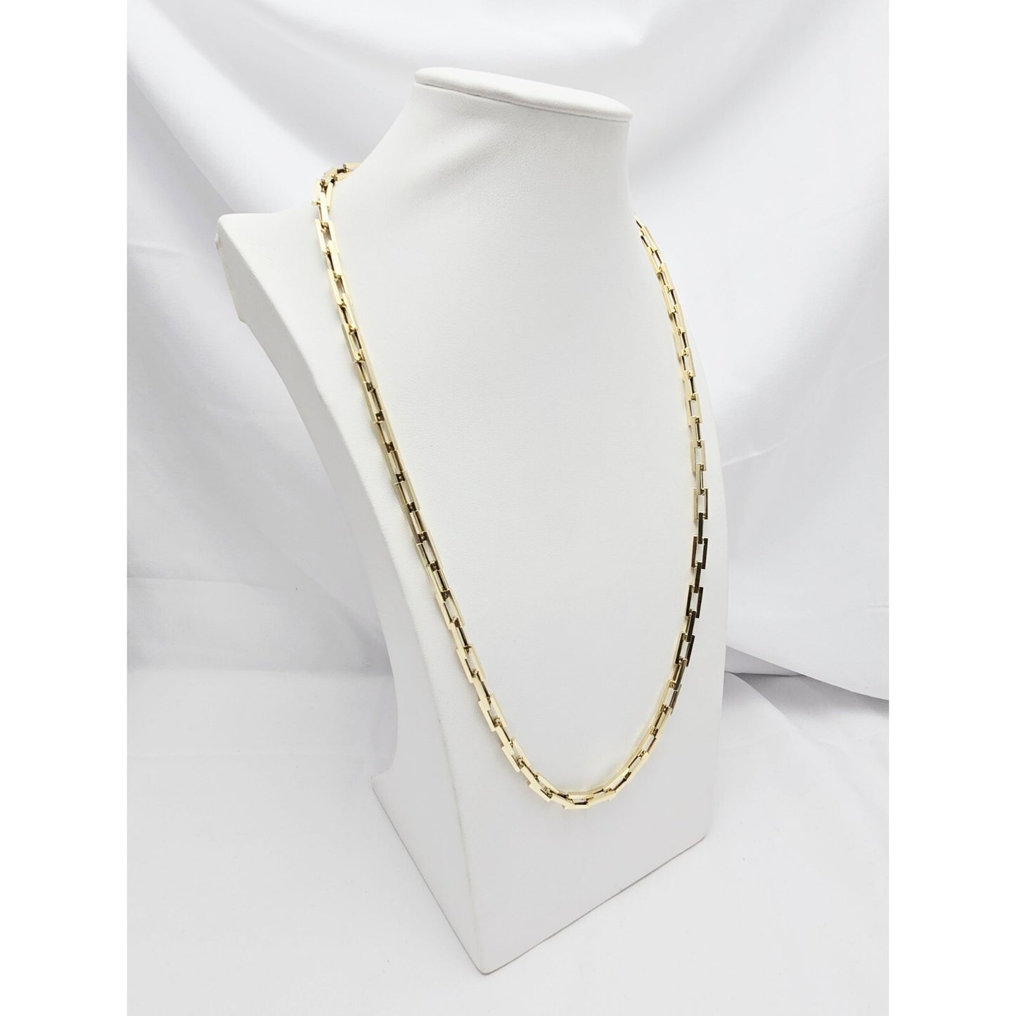 Fancy 14K Yellow Gold Custom Link Chain Necklace