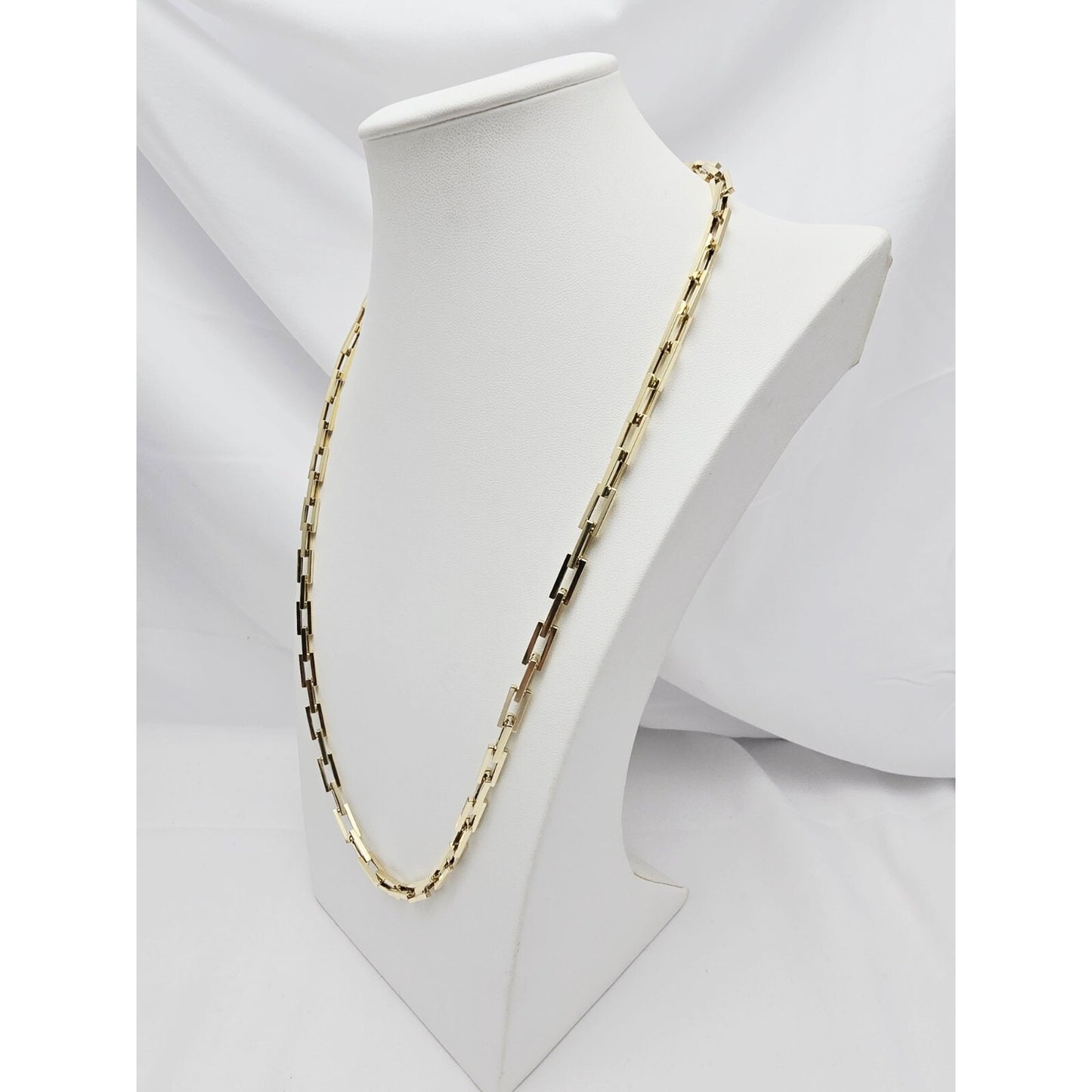 Fancy 14K Yellow Gold Custom Link Chain Necklace