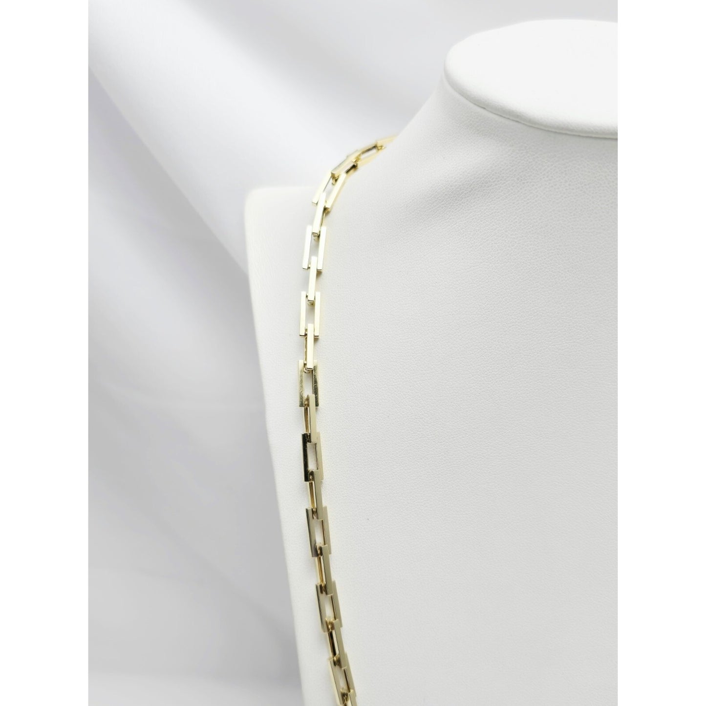 Fancy 14K Yellow Gold Custom Link Chain Necklace