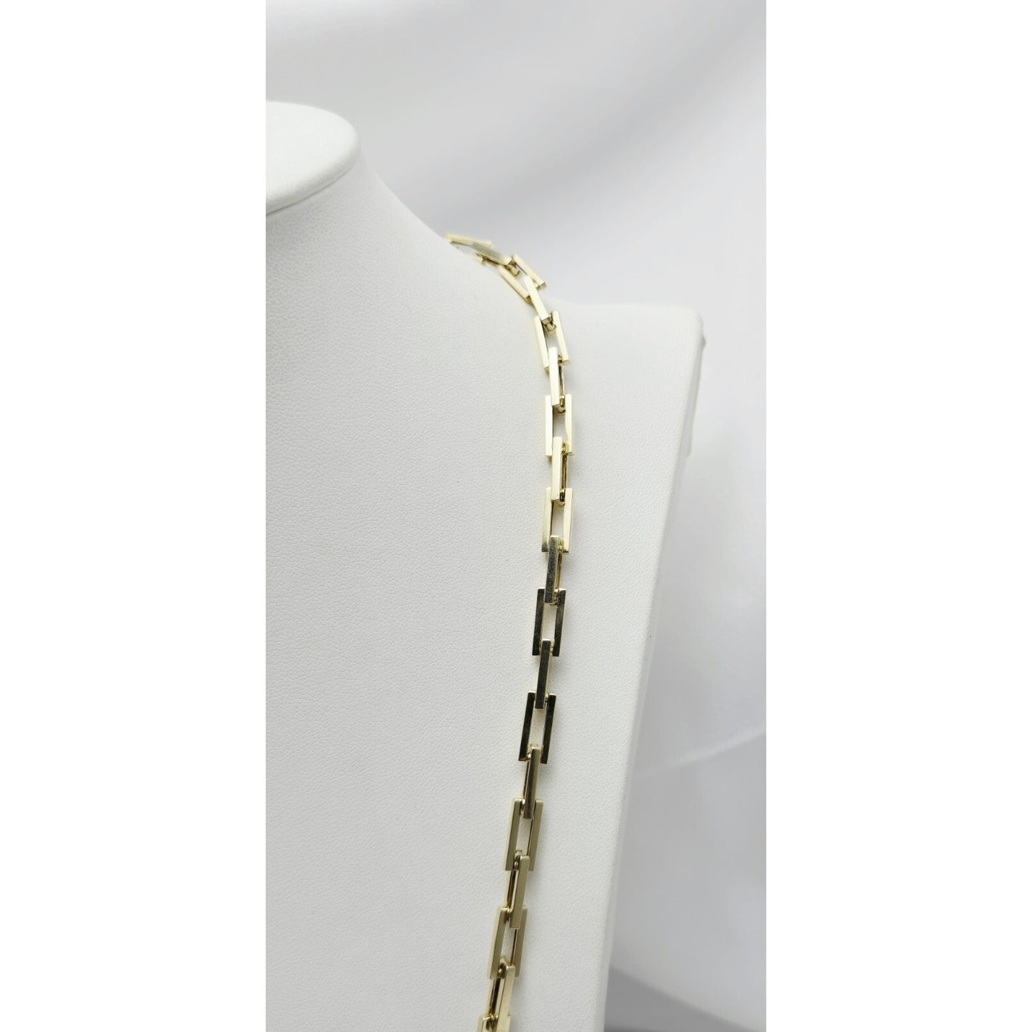 Fancy 14K Yellow Gold Custom Link Chain Necklace