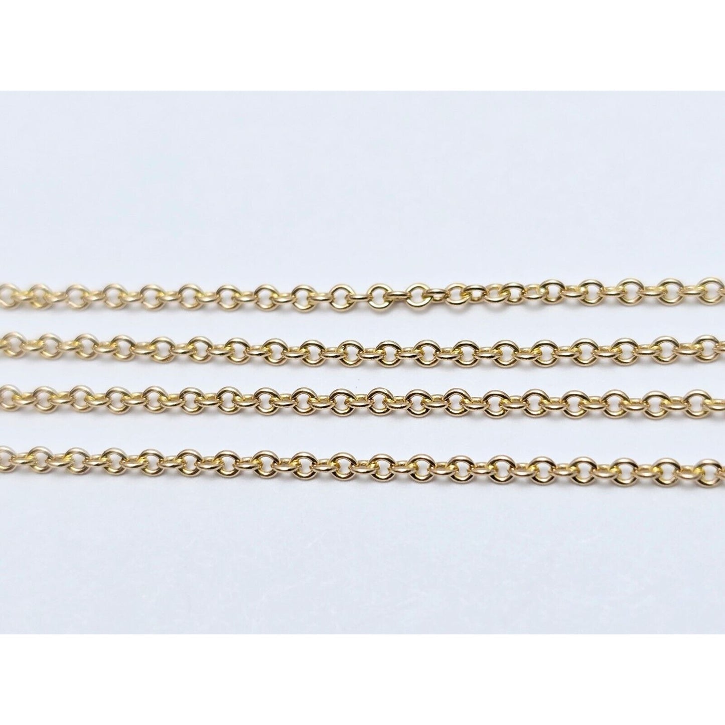 Thin 10K Yellow Gold Cable Link Chain Necklace