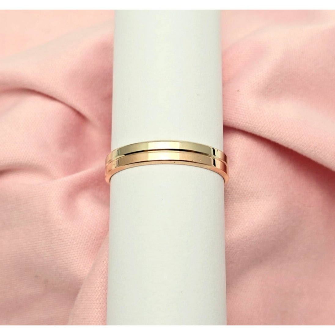 14K Two Tone Gold Wedding Ring Band